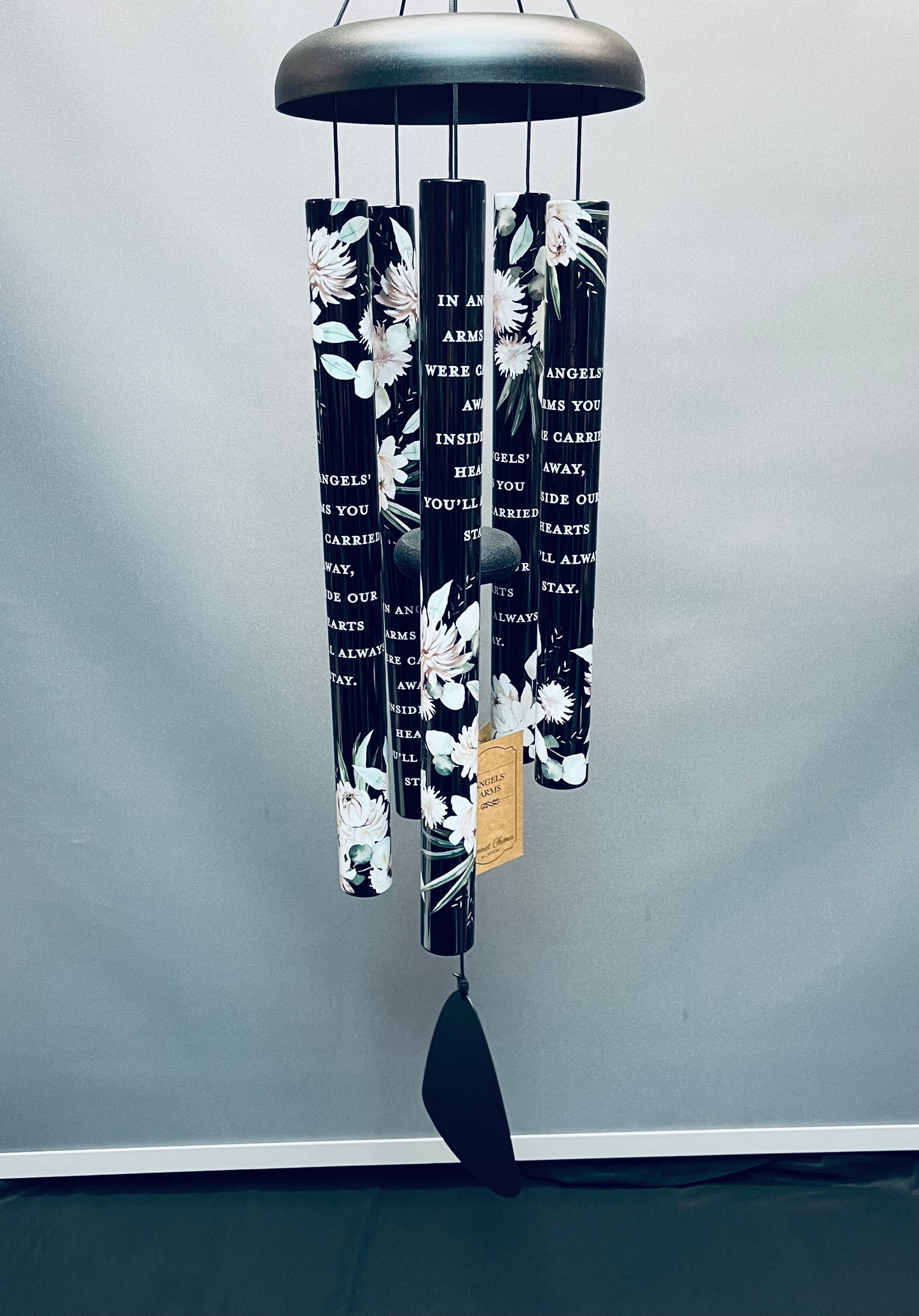 Angels’ Arms Blk Floral Chime