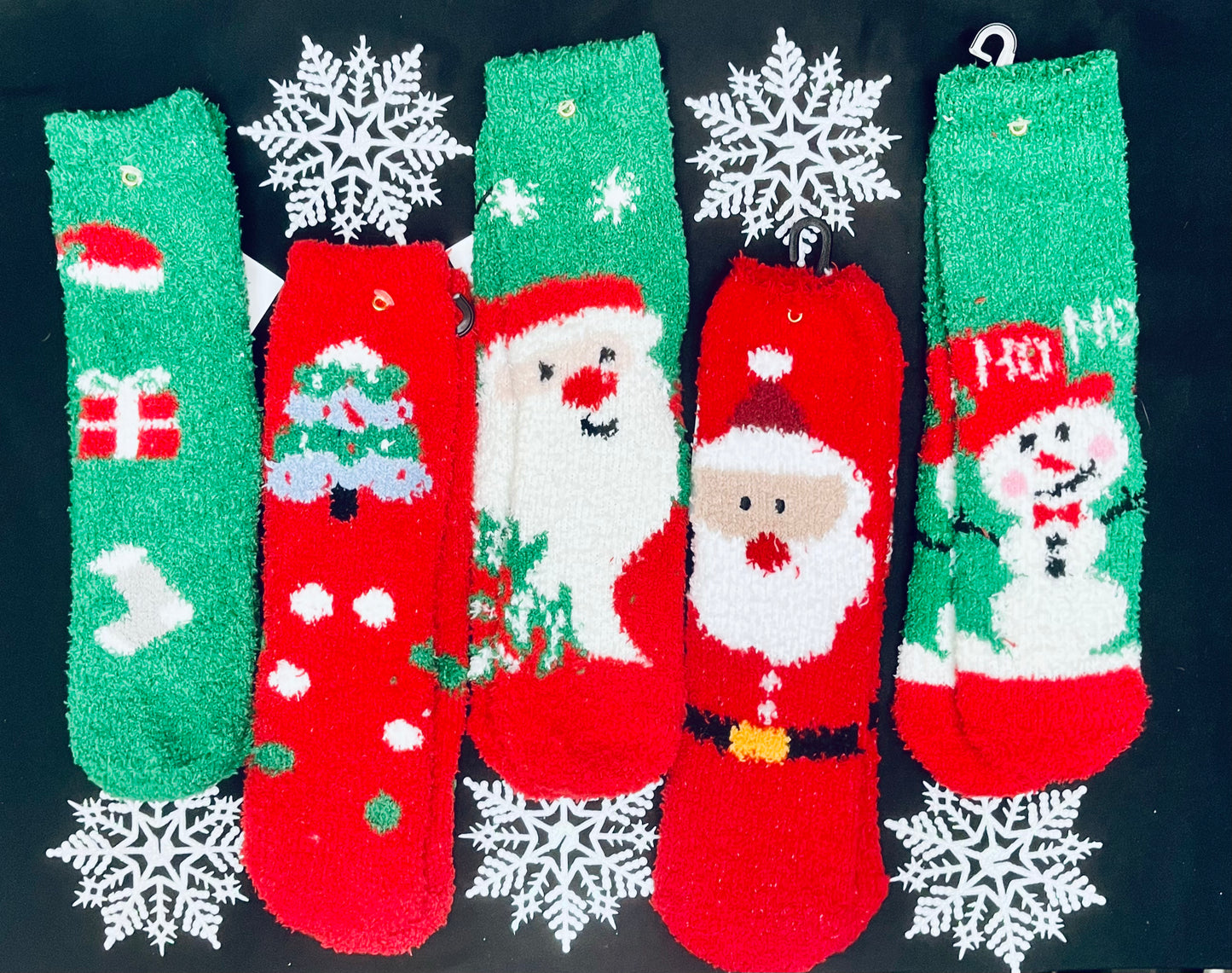 Fuzzy Christmas Socks