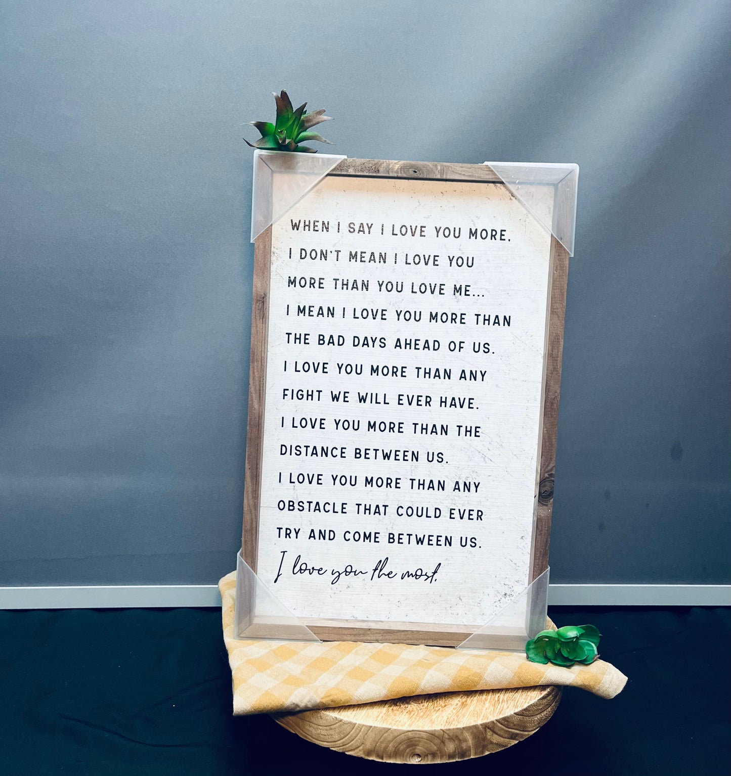 I love you the most sign