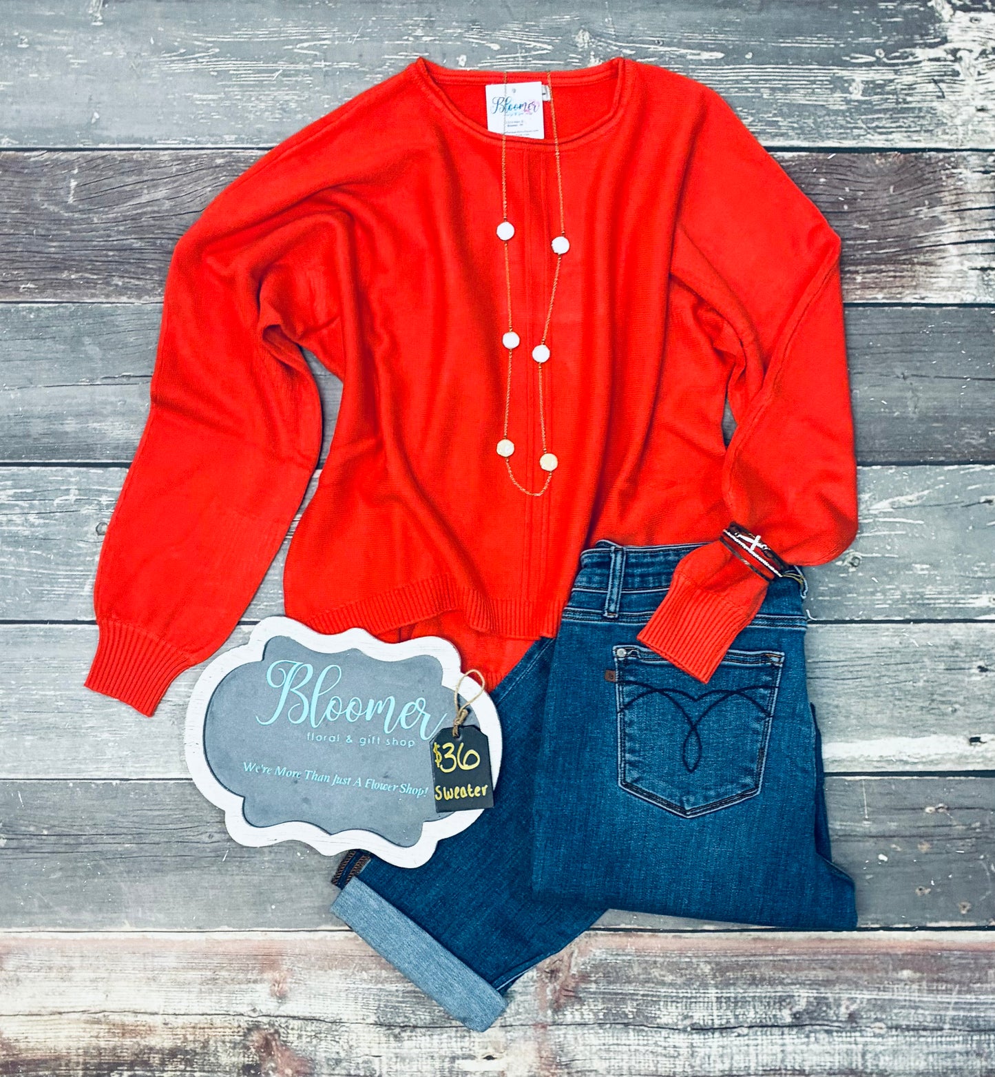 Burnt orange sweater