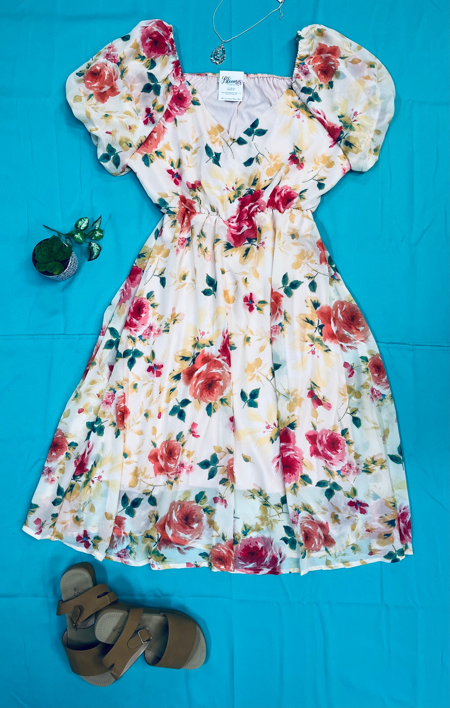 Blush floral dress