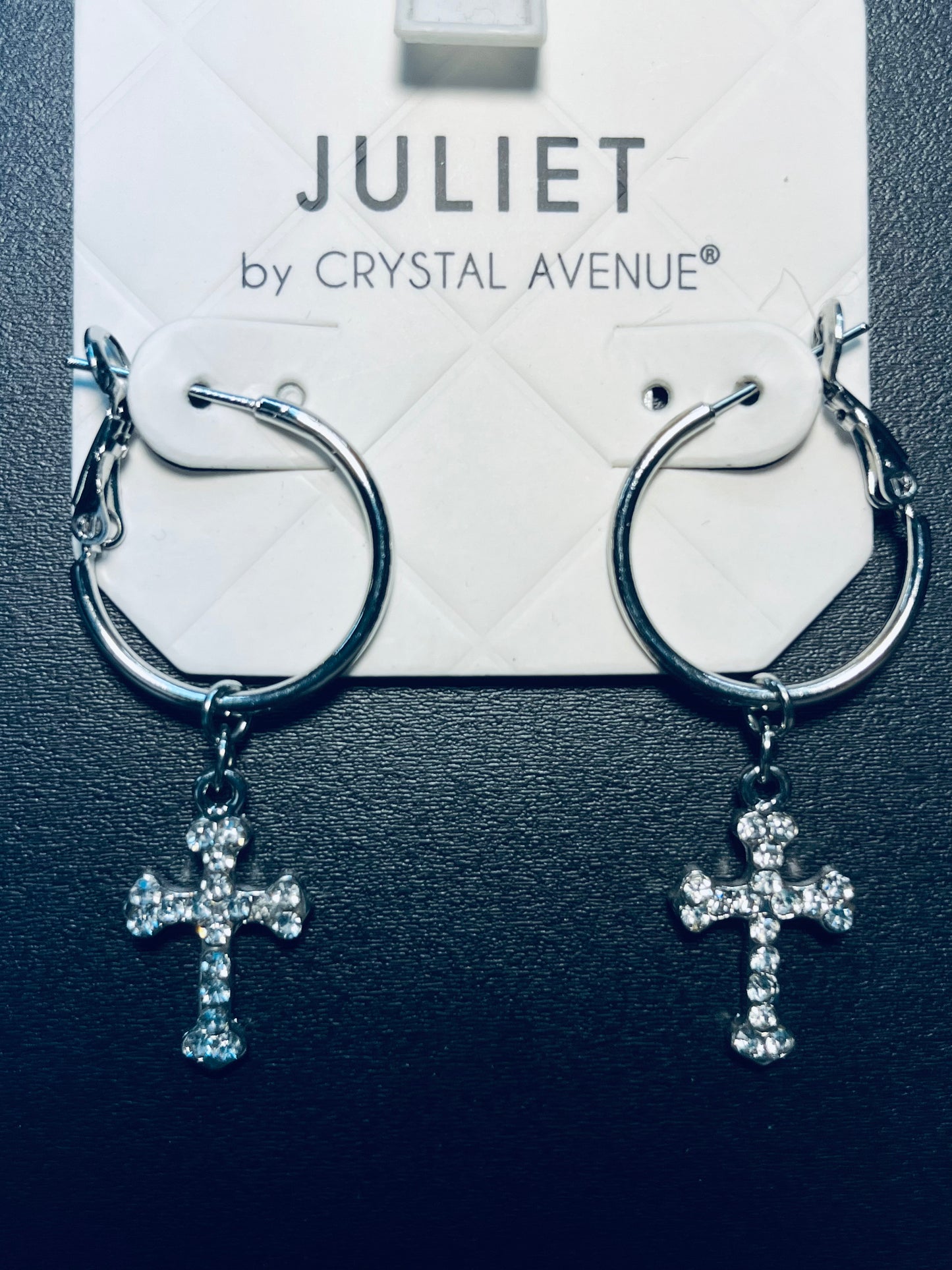 Hoop cross earrings