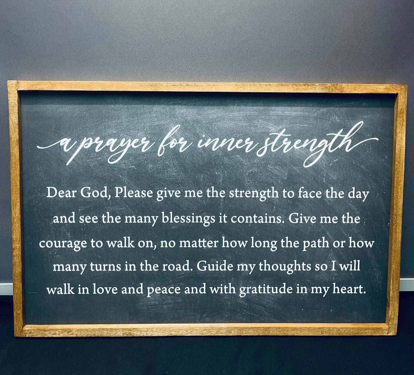 A prayer for inner strength sign