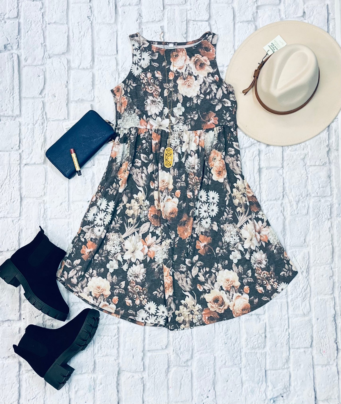 Grey babydoll swing dress