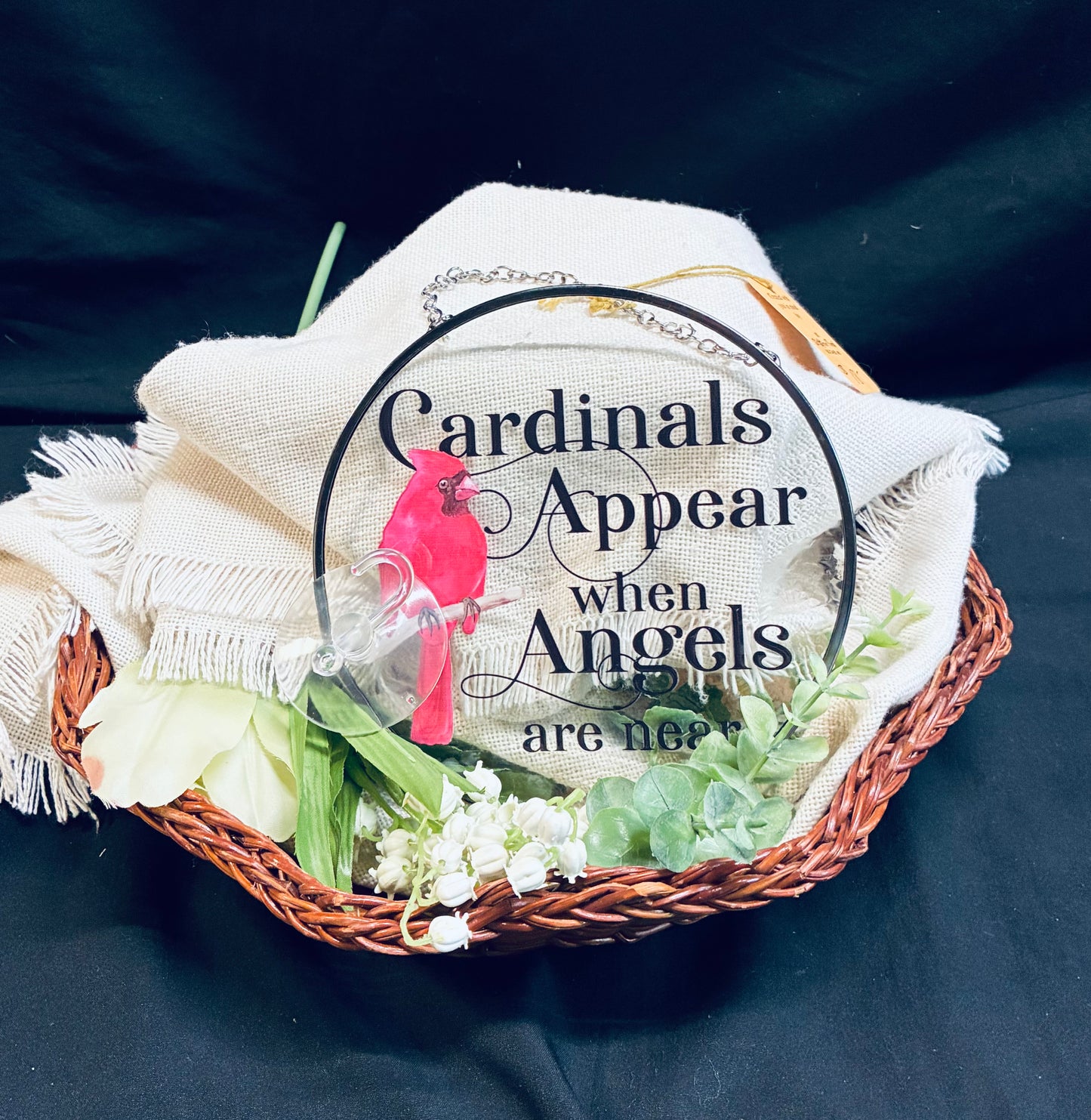 Cardinals appear sun catcher