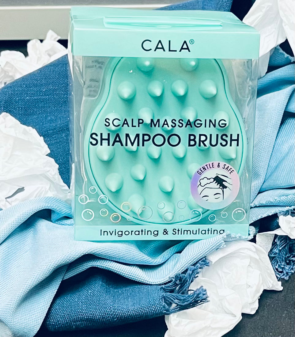Scalp massaging shampoo brush