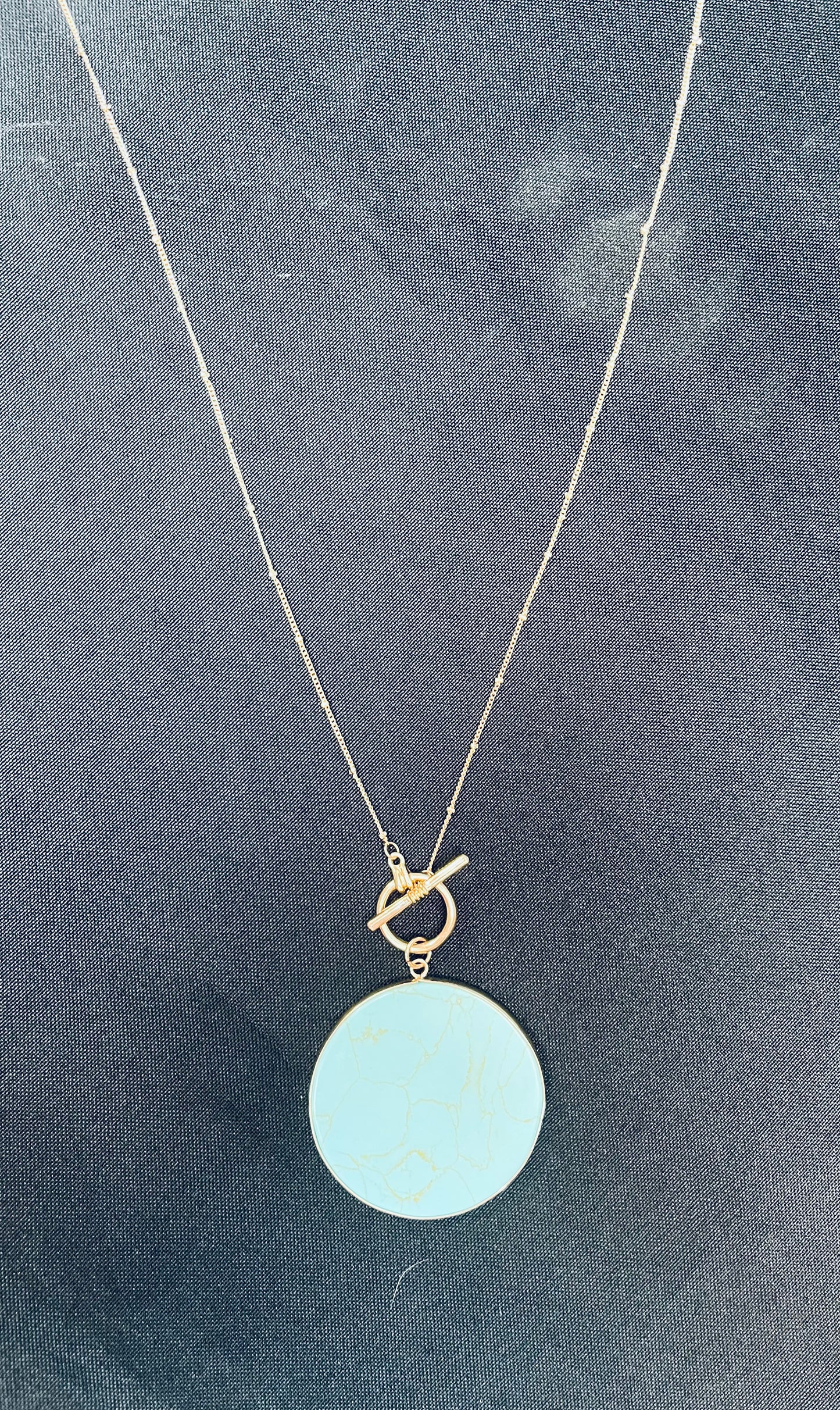 Faux turquoise necklace