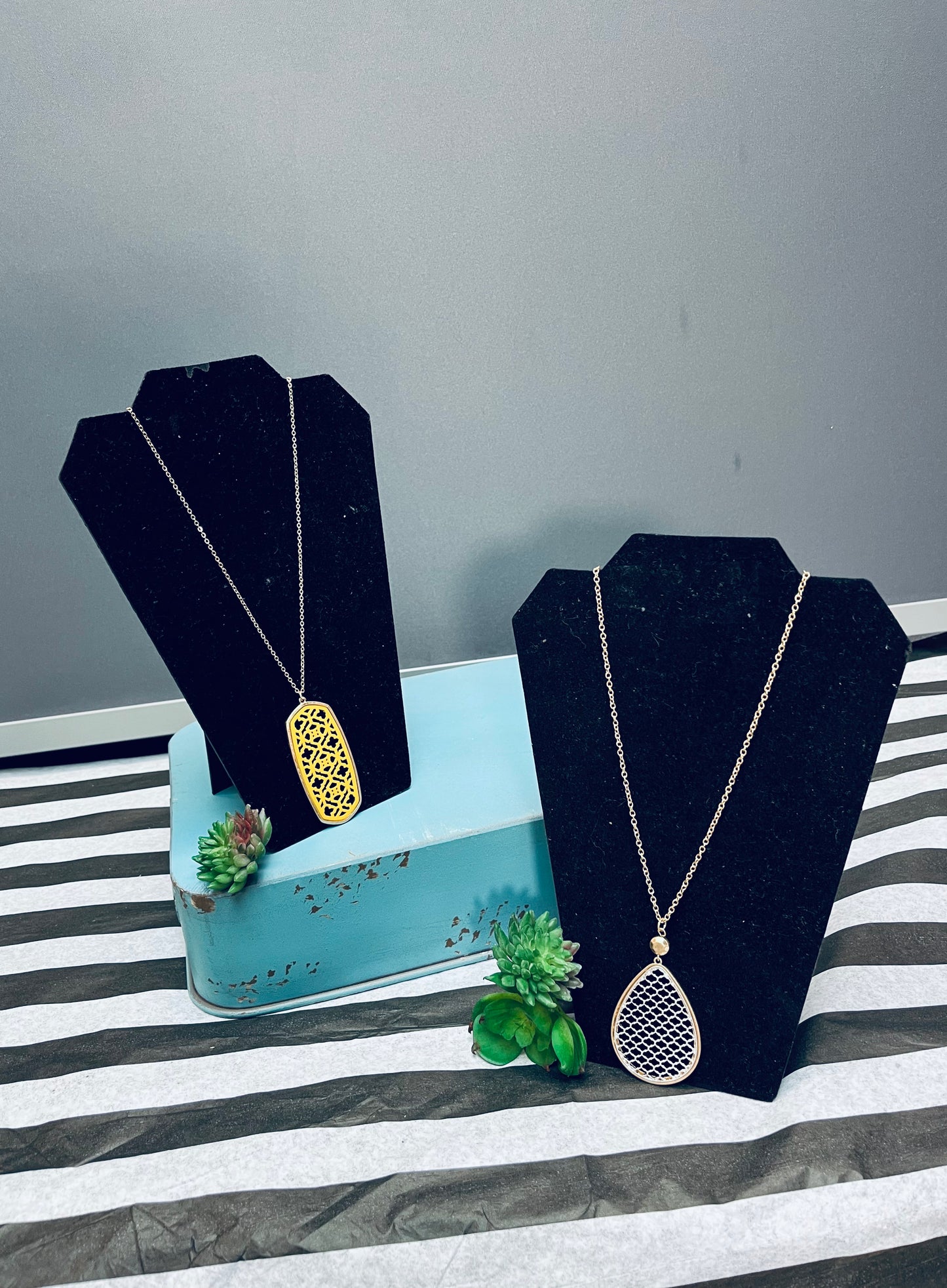 Patterned necklaces