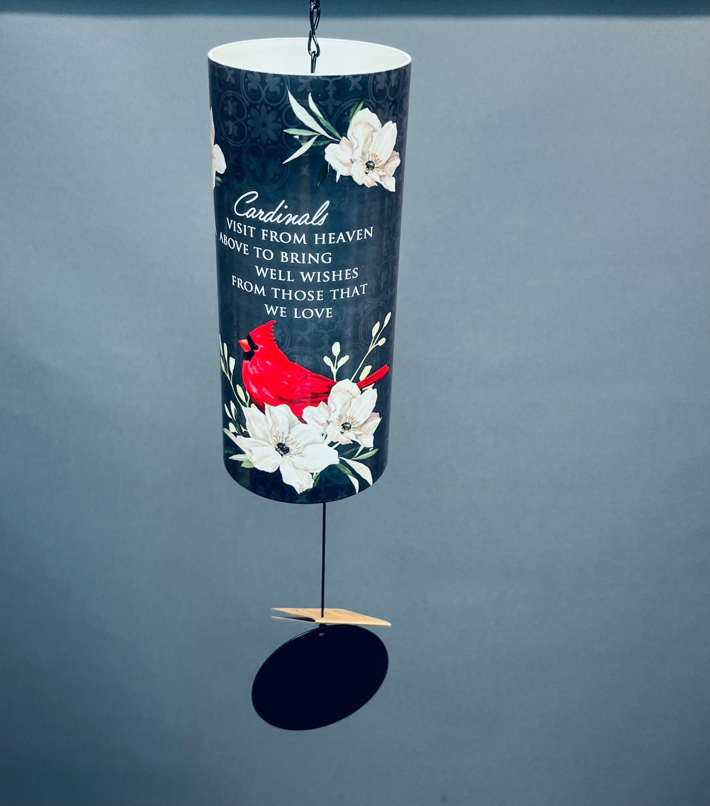 Cardinals visit from Heaven small column chime