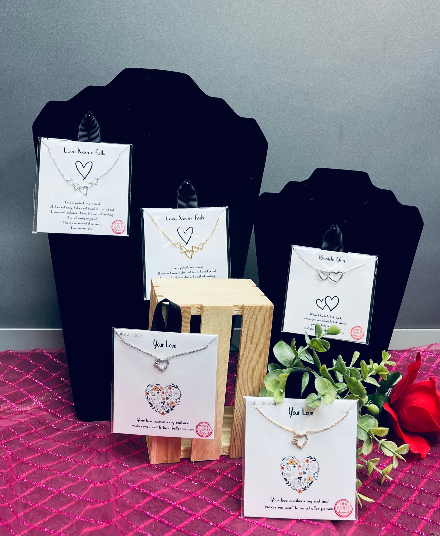 Heart necklaces