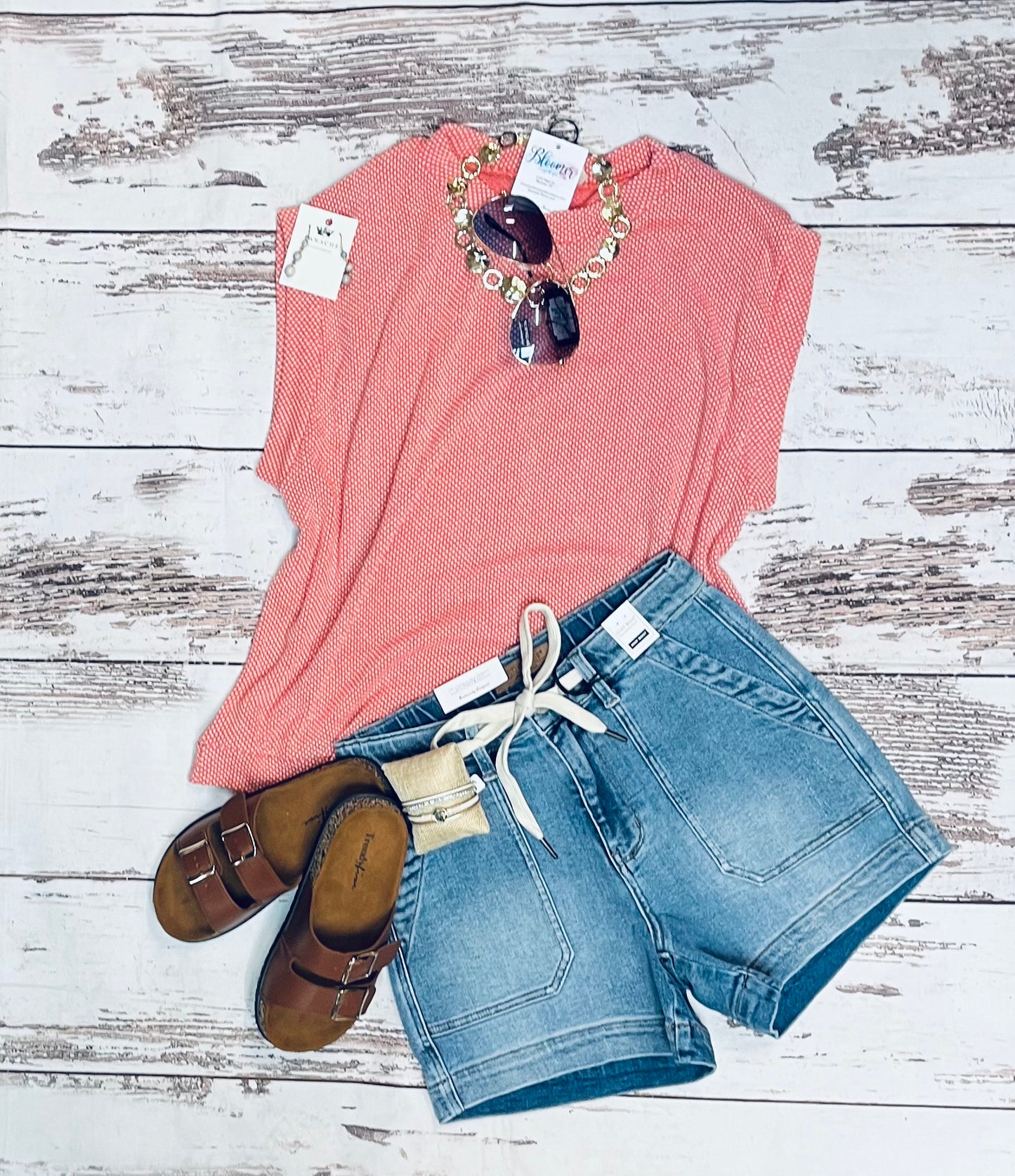 Coral dolman top