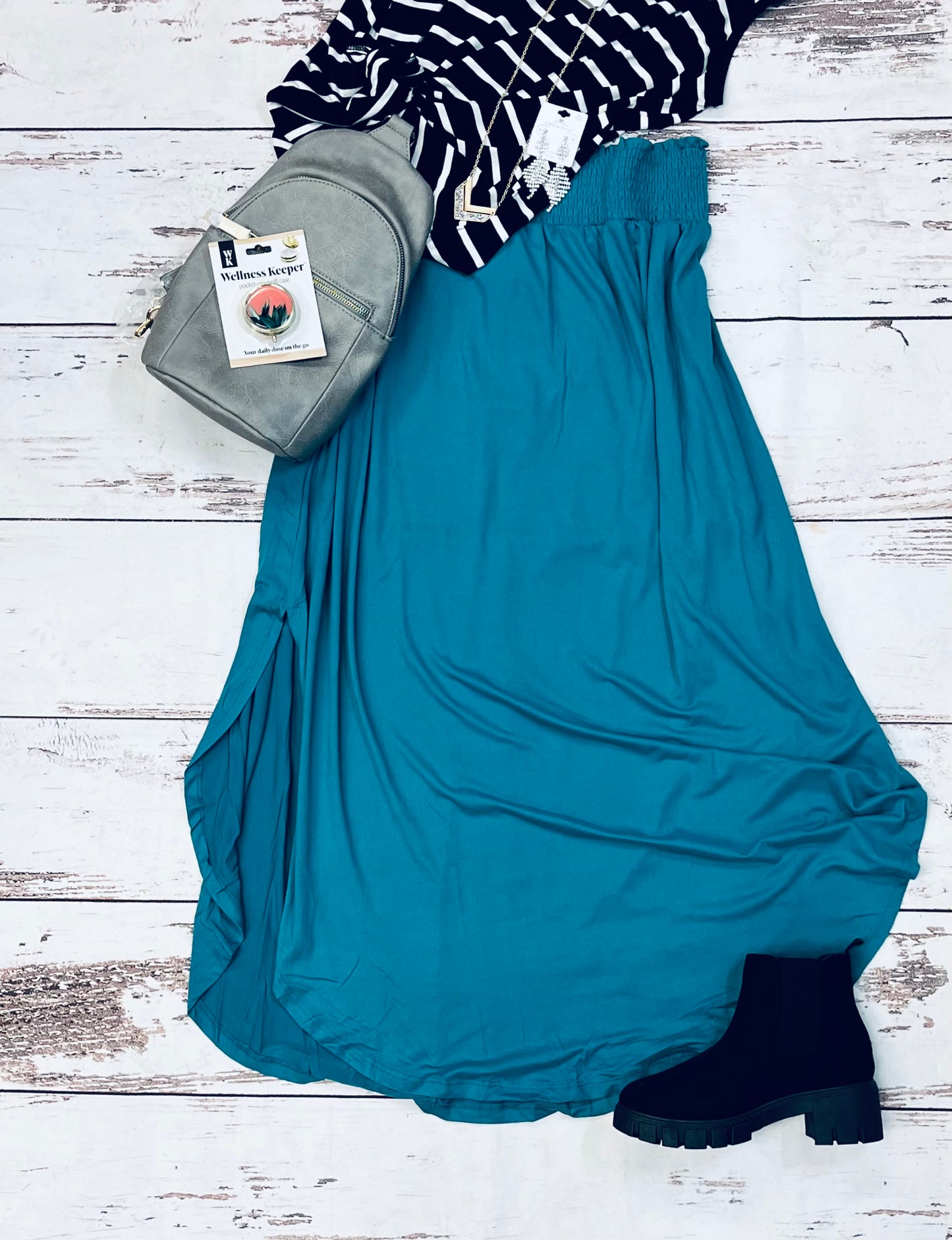 Teal skirt