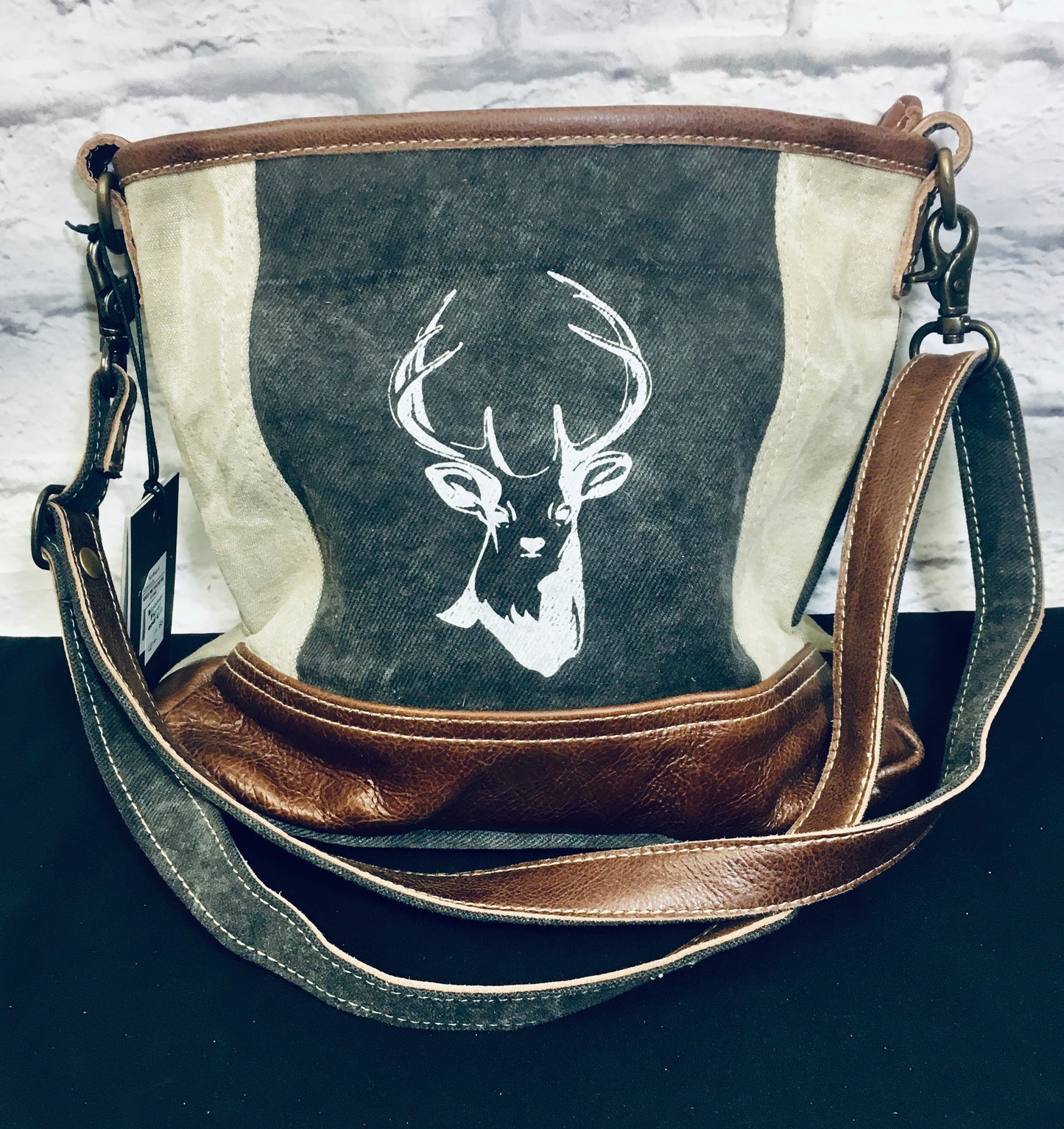 Reindeer Print Cross Body Bag
