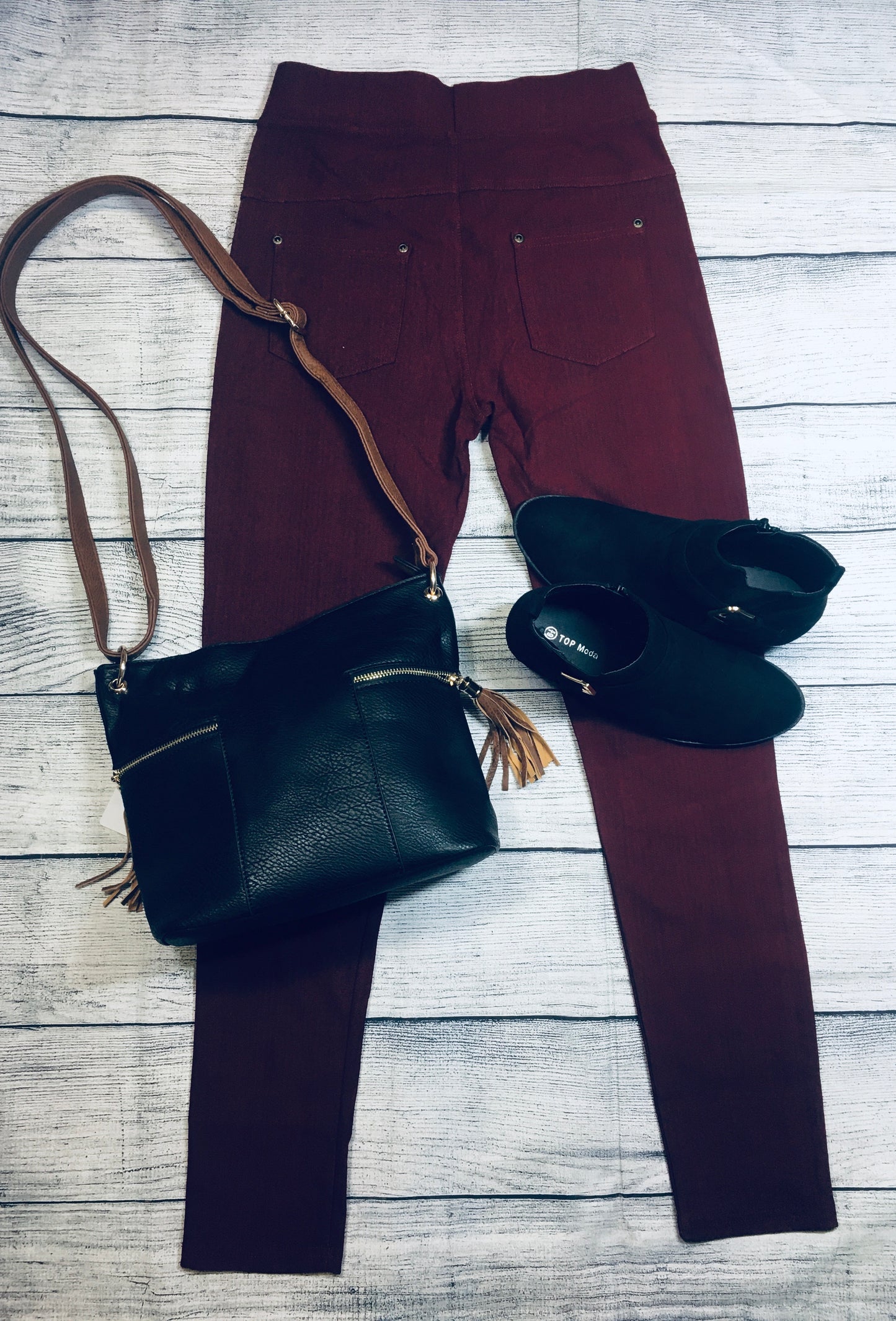 Burgundy Jeggings