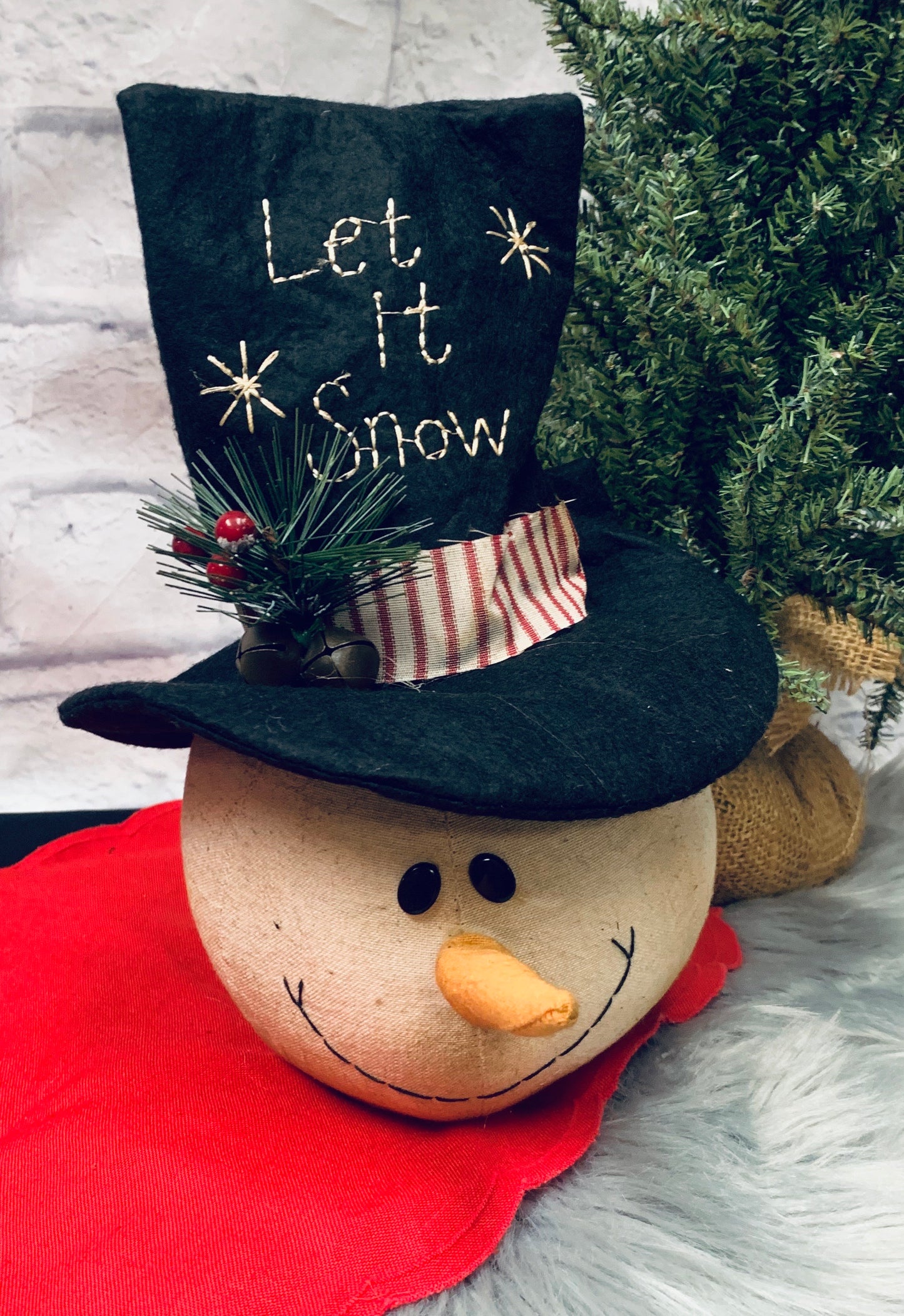 Rustic Snowman Head