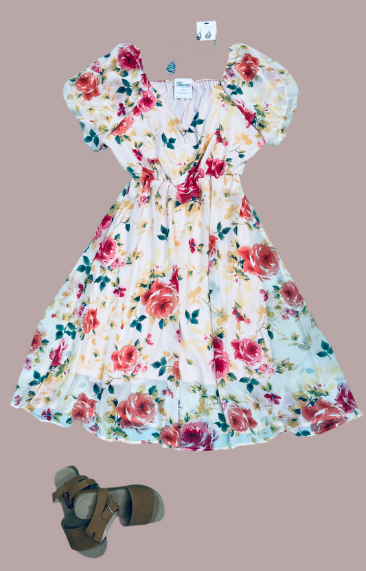 Blush floral dress