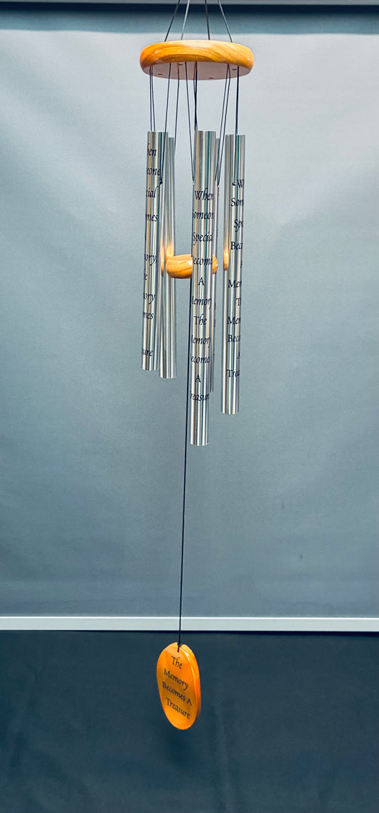 Memory becomes a treasure chime w/ wood accents