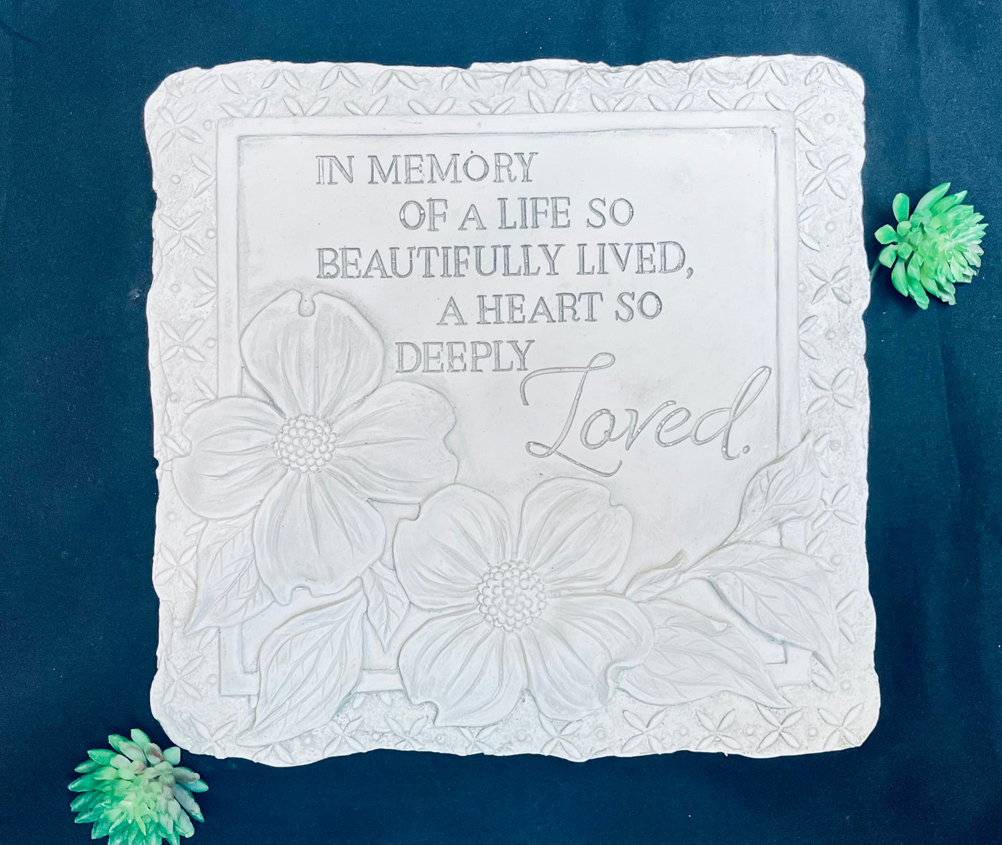 A life so beautifully lived square sympathy stone