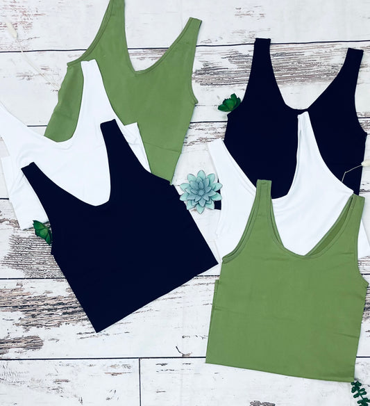 Reversible V/U-Neck Tank