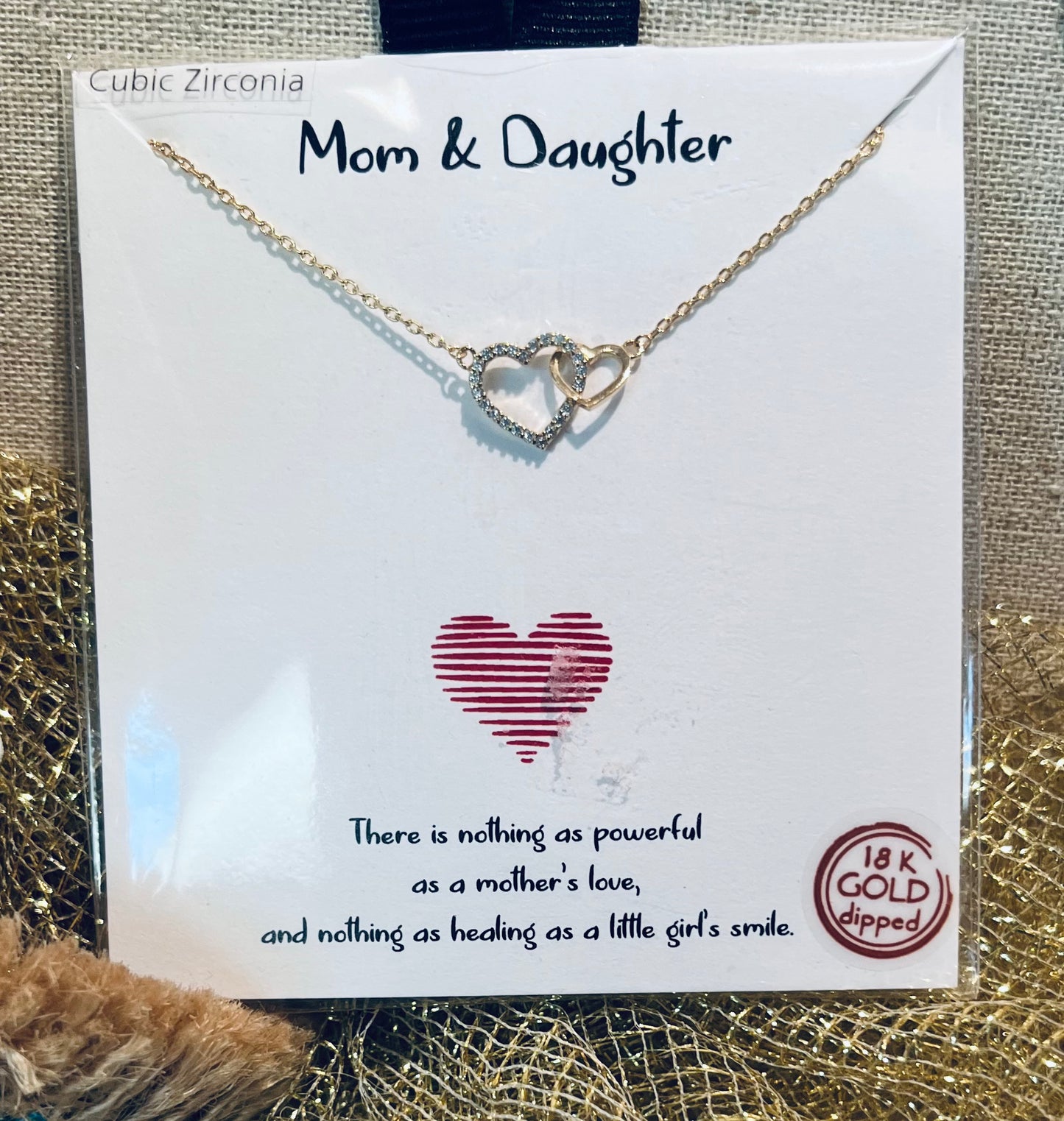 Mom and daughter necklace