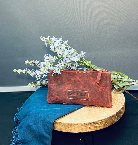 Western Fork Wallet in Red Russet