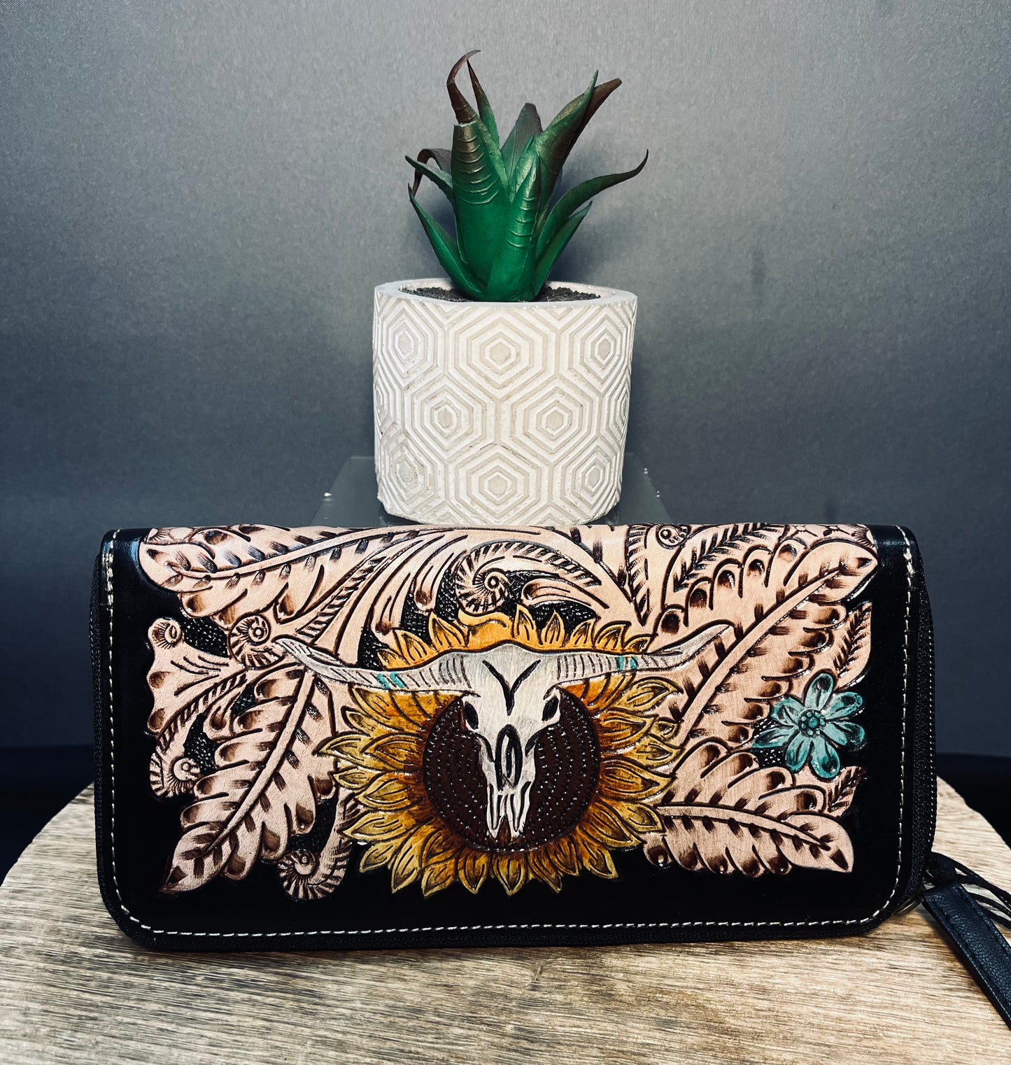 Spirit of the Herd hand-tooled wallet