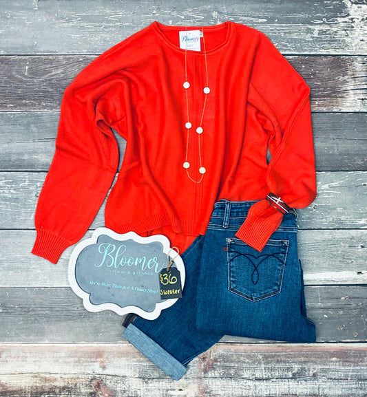 Burnt orange sweater