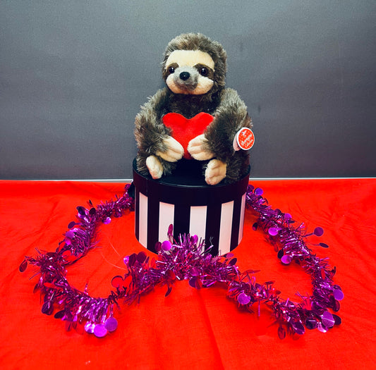 Bearington stuffed Valentine sloth