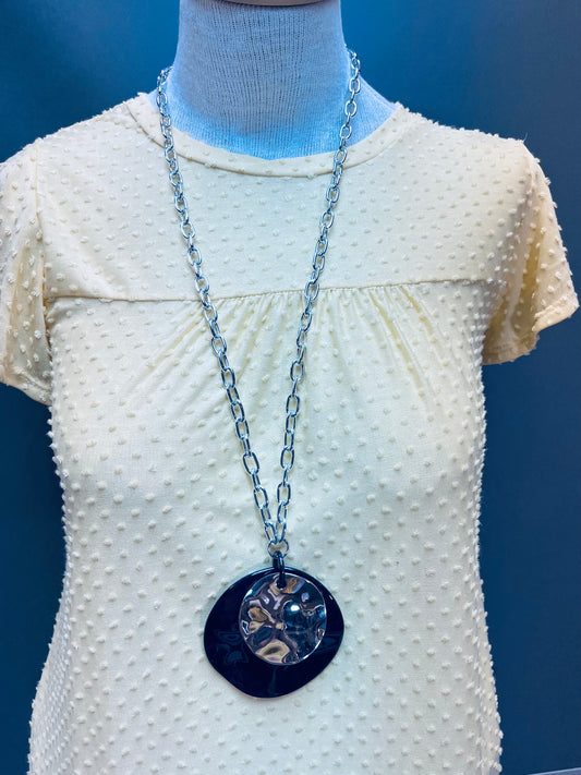 Blue necklace and earrings