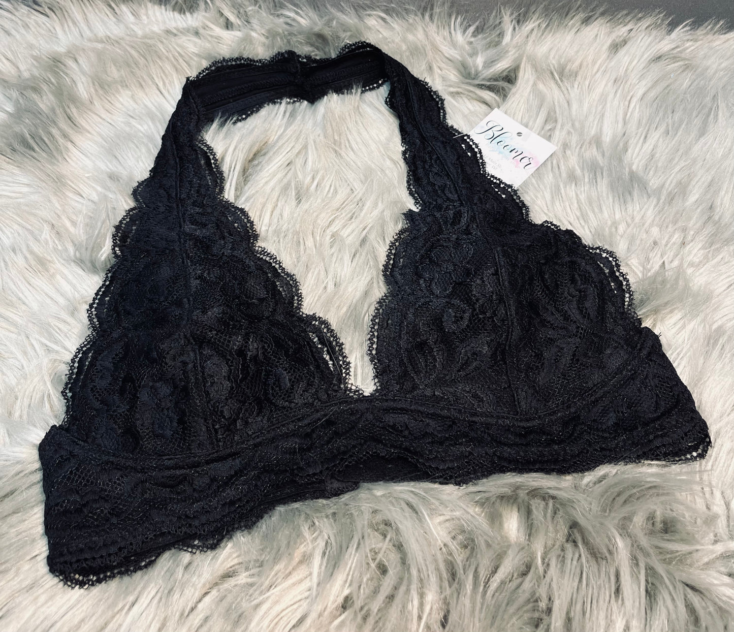 Lace halter bralette