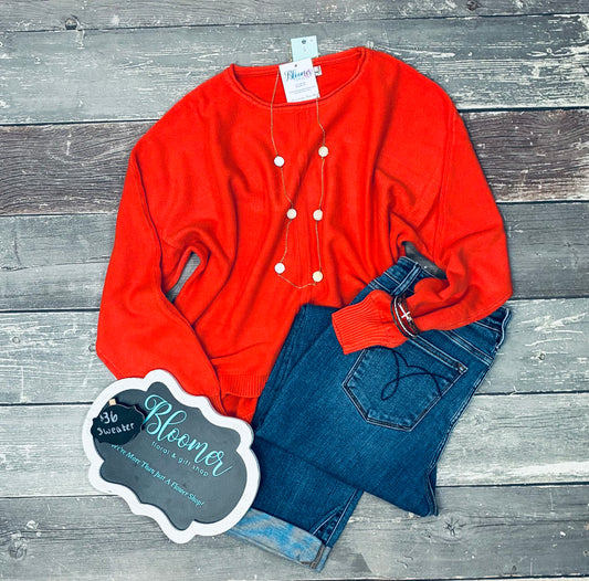 Burnt orange sweater