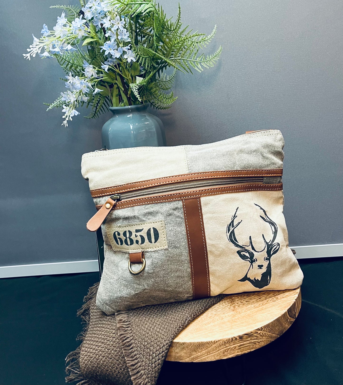 White Hart Deer Small Crossover Bag