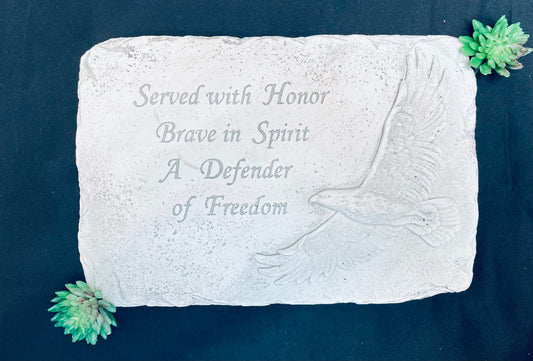 Served with honor sympathy stone