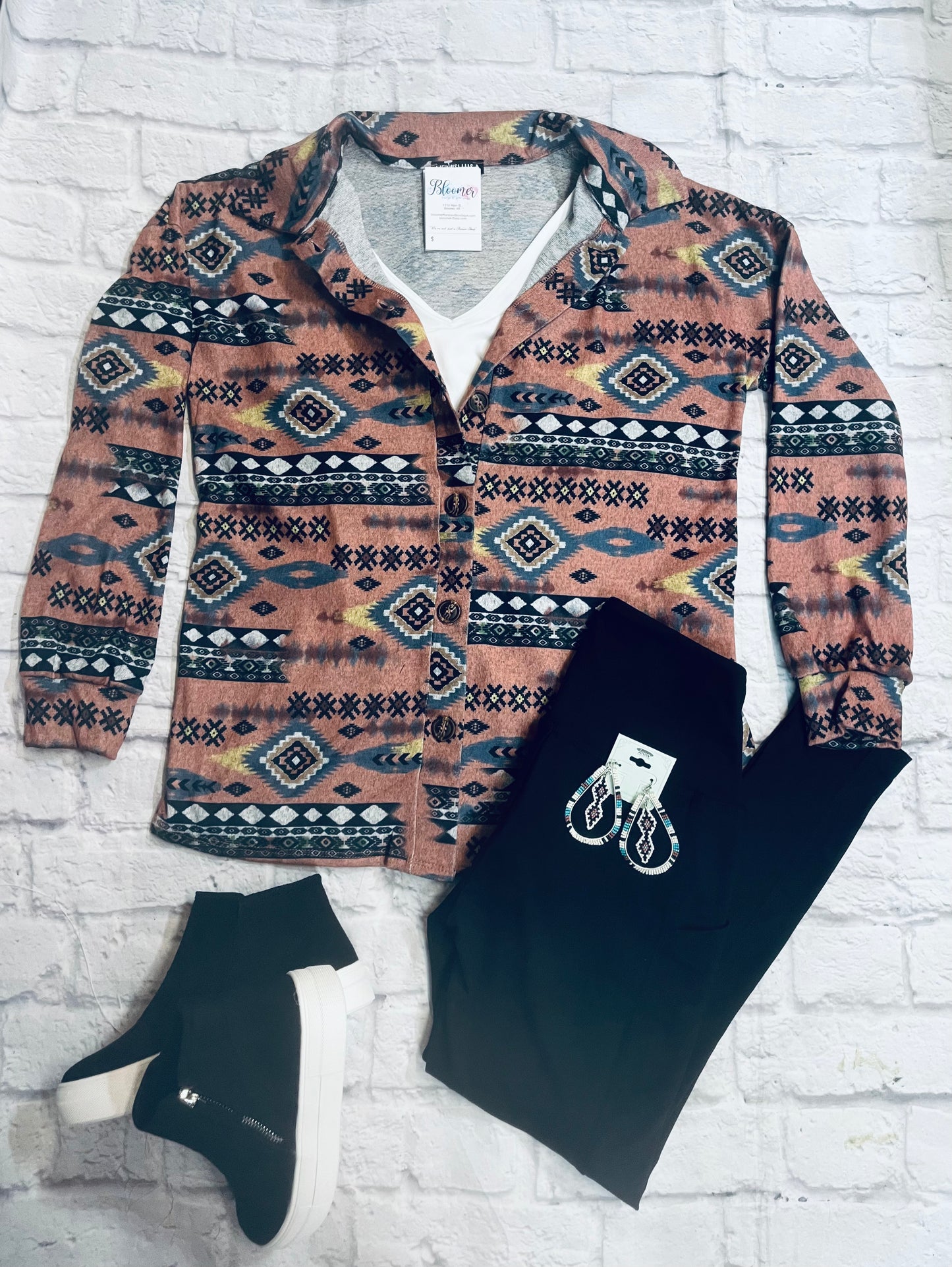 Aztec button down