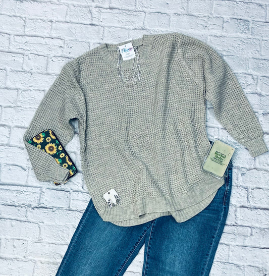 Taupe knit sweater
