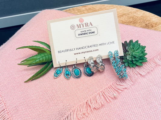 Jessica Fashion set of four Myra earrings