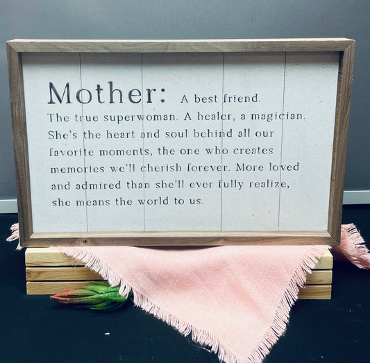 Family definition mother sign