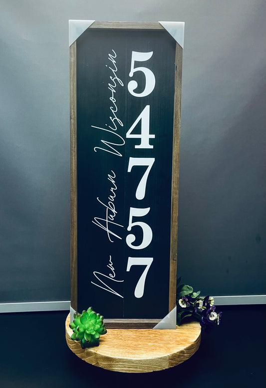 New Auburn zip code sign