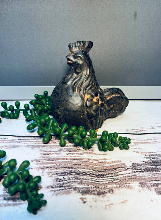 Rustic mini tabletop rooster