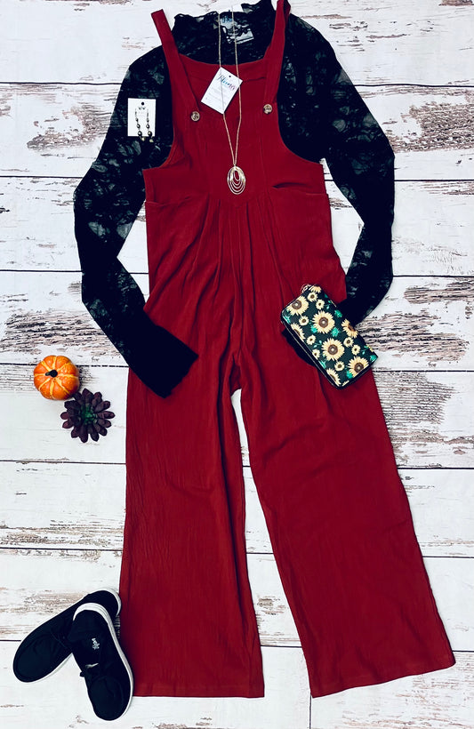 Red Jumpsuit with pockets
