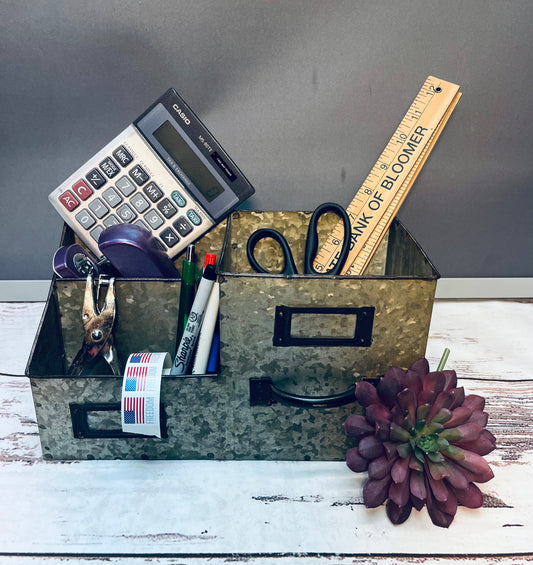 Three bin desk organizer