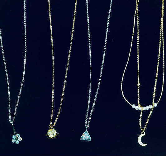 Dainty charm necklaces