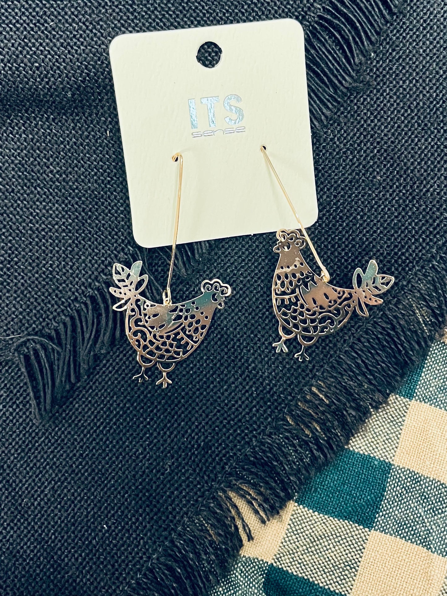 Chicken earrings