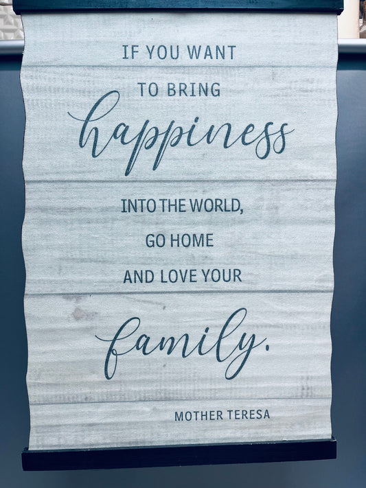 Mother Theresa quote tapestry