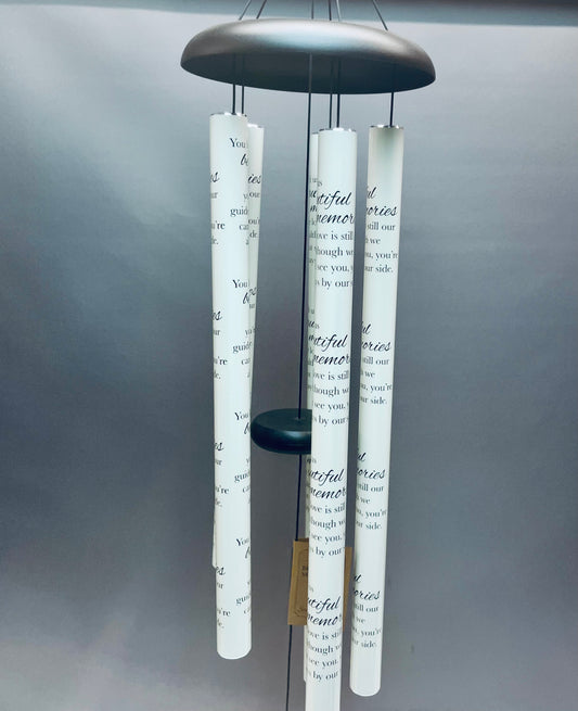 Beautiful memories chime in white