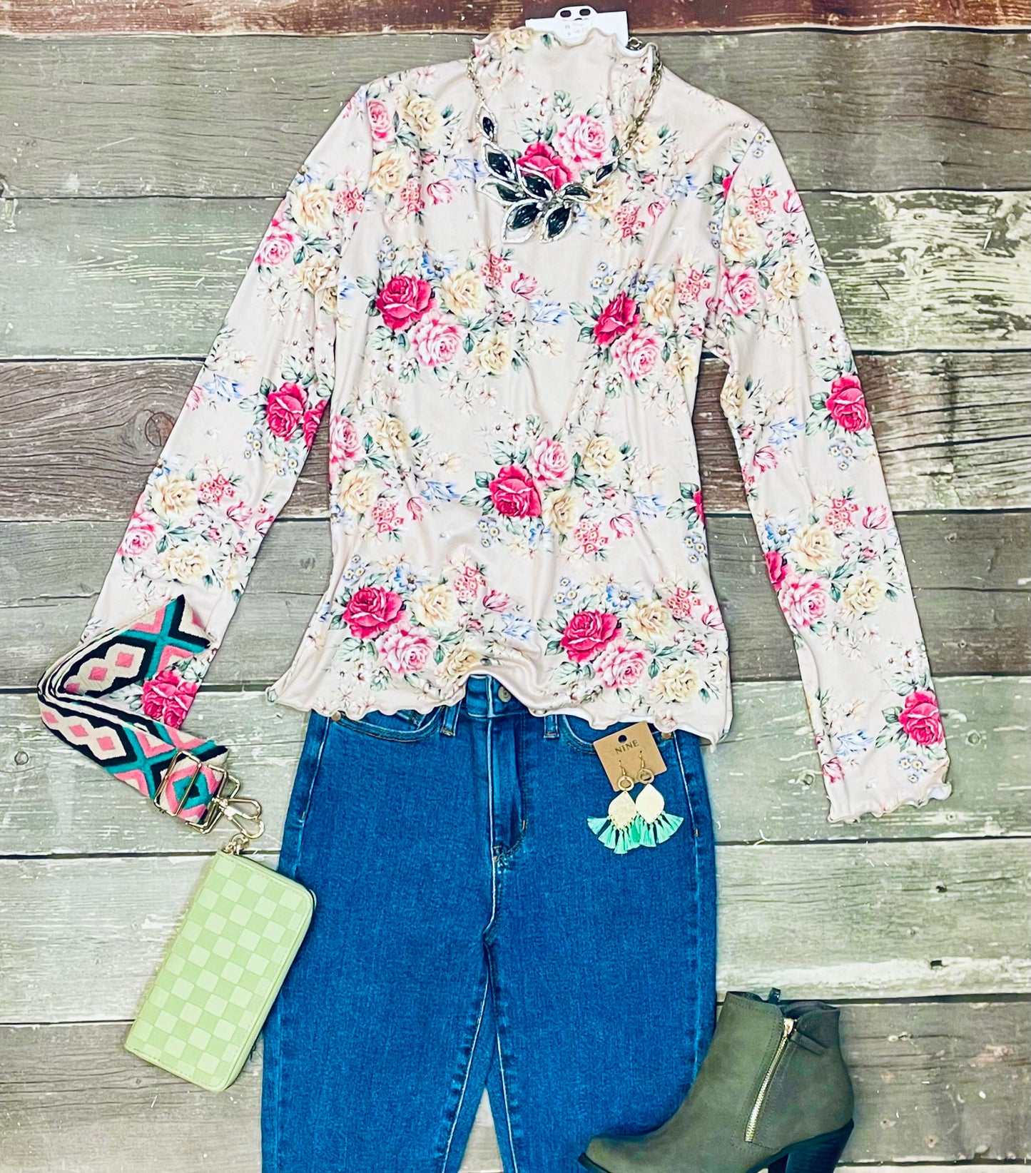 Floral Oatmeal long sleeve