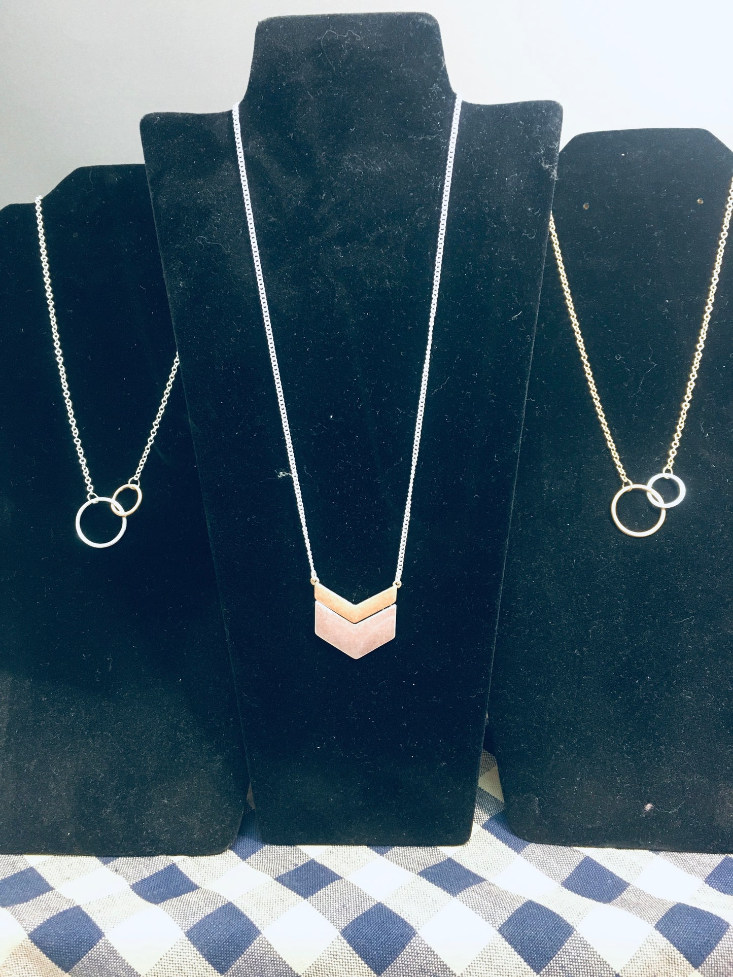 Gold silver necklaces