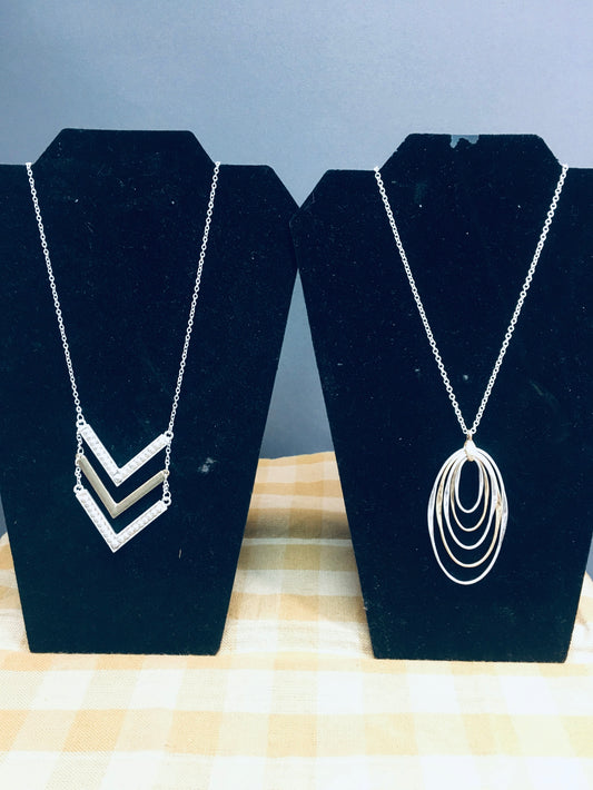 Gold and silver necklaces