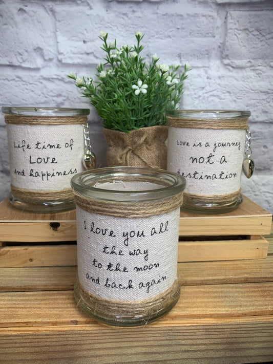 Glass Burlap Jars