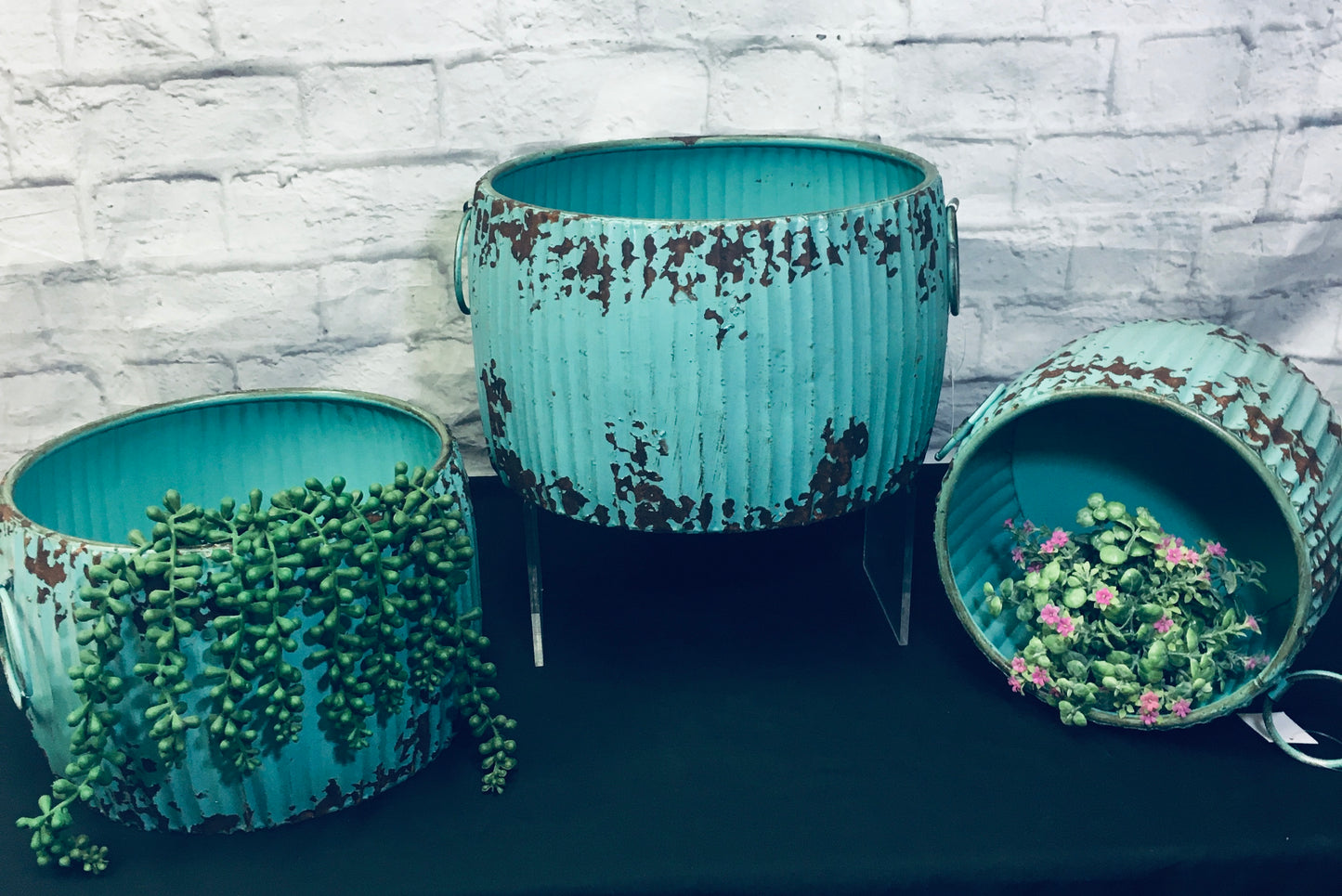 Teal Planters